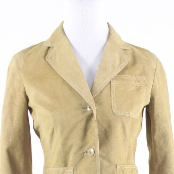Kenneth Cole beige suede jacket XS - Picture 2 of 8
